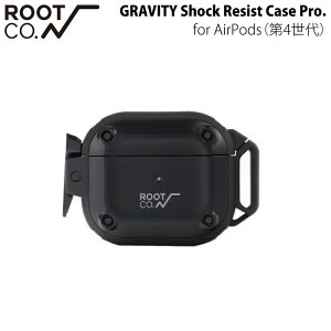 ROOT CO. ���[�g�R�[ GRAVITY Shock Resist Case Pro. for AirPods�i��4����j �u���b�N AirPods�P�[�X �č�MIL�K�i USB-TypeC