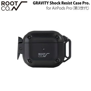 ROOT CO. ���[�g�R�[ GRAVITY Shock Resist Case Pro. for AirPods Pro�i��3����j �u���b�N AirPods�P�[�X �č�MIL�K�i USB-TypeC