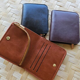 革サイフ 手のひらサイズ 財布 レディース メンズ 二つ折り財布 財布 メンズ アンティーク風 革財布 小銭入れ 革長財布 本 財布 メン