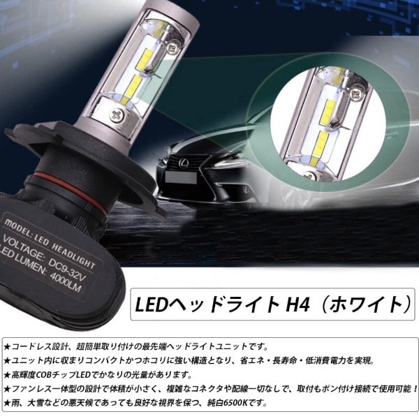 楽天市場】RVR H9.11-H14.8 N6・7系 ヘッドライト LED H4 Hi/Lo ファン