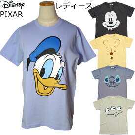 ディズニー プリント Tシャツ レディース ミッキー ミニー ドナルド デイジー 女性 婦人用 半袖 Tシャツ キャラクター 可愛い カワイイ かわいい 夏物 おしゃれ トップス 半袖 tシャツ 春夏 ルームウェア ウエア tops メール便対応商品