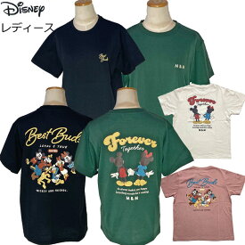 レディース ディズニー ミッキー プリント Tシャツ 女性 婦人用 半袖 Tシャツ キャラクター ブランド ミッキー ロゴ 無地 可愛い カワイイ かわいい 夏物 tシャツ カジュアル おしゃれ オシャレ トップス tops【メール便対応商品】