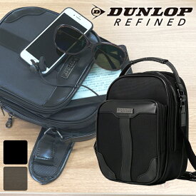 【DUNLOP REFINED ショルダーバッグ】ダンロップ リファインド ボディバッグ タテ型 ブラック グレー 送料無料