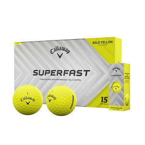 2025年 日本正規品 CALLAWAY キャロウェイ SUPERFAST スーパーファースト 1ダース 15球入 2ピース構造 ハイパーエラスティック・ソフトファスト・コア ハイブリッドカバー 飛び系 贈答品に コンペ