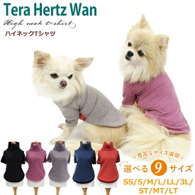 テラヘルツワン・ハイネックTシャツ (5色)ペット介護 犬用 ウェア ワンコ ペットウェア 小型犬 胴長タイプ シニア犬 ドッグウェア 犬服 テラヘルツワン 日本製 クークチュール 2メ-3運 50051 【T】【送料無料】