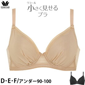 ワコール Wacoal小さく見せるブラ 3/4カップブラジャー (Dカップ/Eカップ/Fカップ/アンダー90-100) 小さく見えるブラ BRB452 【P】