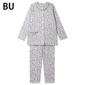 ウイング Wing あったか肌側綿100% レディース ワコール Wacoal パジャマ 前開き あったか 長袖 秋冬 敬老の日 ギフト EP6022 【S】【送料無料】