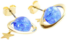 【gargle/ガーグル】 crash saturn 【ピアス・ブルー】 惑星 星 スター 樹脂 宇宙 かわいい 土星