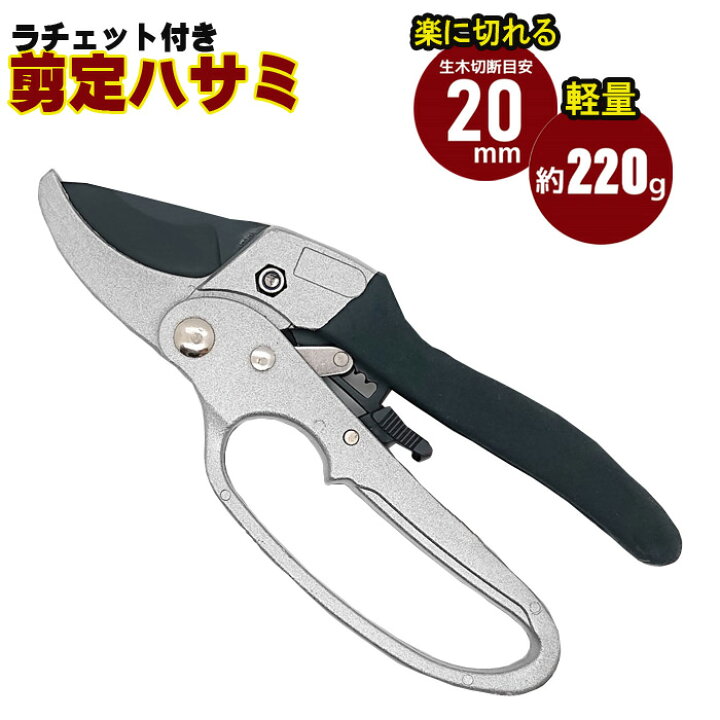 楽天市場 ラチェット式 剪定ばさみ 剪定鋏 剪定バサミ 剪定はさみ 剪定ハサミ 枝きりはさみ 小枝きり 庭木 枝分け 盆栽 ケーブル ゆうパケット 送料無料 Rankup