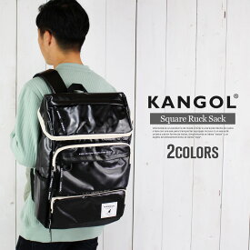 リュック メンズ カンゴール リュック KANGOL バッグ ターポリン ボックス リュックサック 大容量 撥水 リュック 通学 通勤 大きめ おしゃれ デイパック 撥水加工 バックパック ストリート ブランド 黒 ブラック B4 A4 軽い 軽量 入学 進学 人気 スクールバッグ 黒リュック