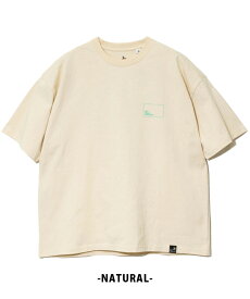 Tシャツ レディース メンズ クマ 熊 くま フラワー 花 スクエアLOGOバックプリント 半袖Tシャツ go slow caravan カットソー クルーネック ゆったり Tシャツ ゴースローキャラバン 半袖 綿100% USAコットン 男女兼用 ユニセックス トップス アウトドア キャンプ フェス 夏