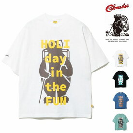 コブマスター tシャツ メンズ 半袖Tシャツ メンズ COBMASTER カットソー クルーネック Tシャツ 半袖Tシャツ 綿100% プリントT ユニセックス 男女兼用 トップス ビッグベアー アウトドア キャンプ フェス 服装 ホワイト ブラック スモーキーブルー ミント