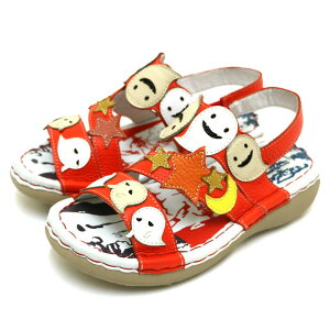 【送料無料】Estacion〜エスタシオン〜・おばけモチーフ本革ストラップサンダル【mse184】