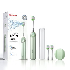 RANVOO AirJet Pure �d�����u���V �C�A�W�F�b�g��� �����P�A �U���[�� �������ɂ₳���� ���Ȉ�t�ďC�݌v IPX7�h�� 45���ԉғ� �m�o�ߕq�Ή�