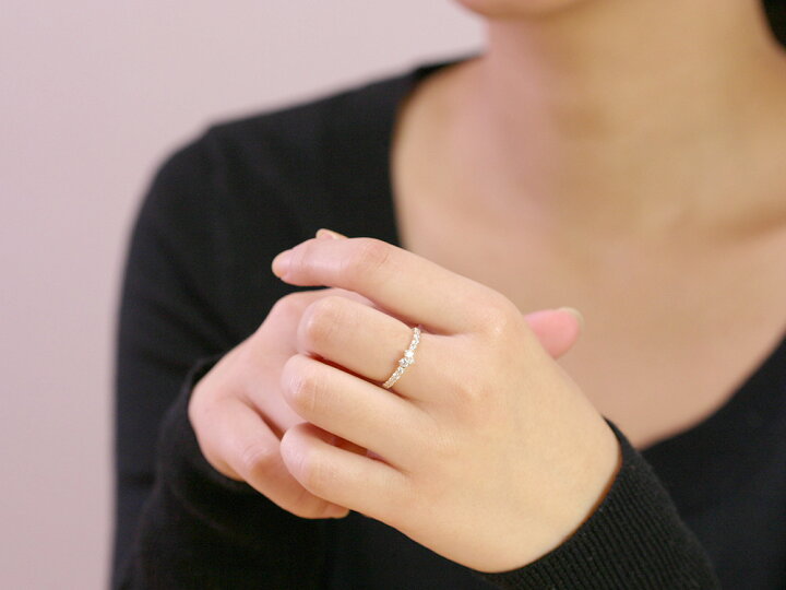 楽天市場】K18 ハートモチーフ ダイヤモンド リング 0.5ct 眩い  