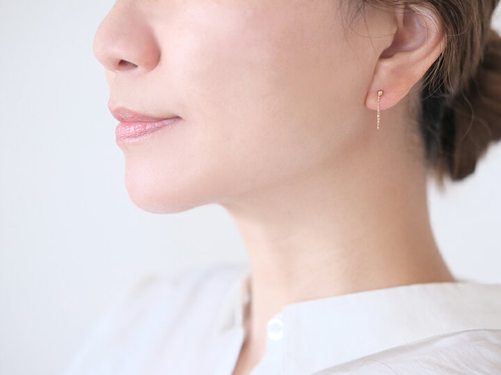 楽天市場】K18 カットボール ピアス レディース 女性用 バックキャッチ 