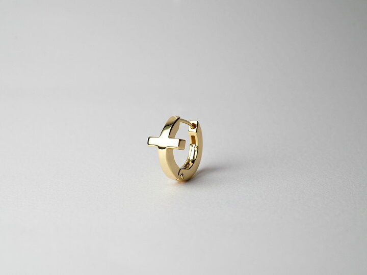 楽天市場】K18 ベイビー クロス フープ ピアス レディース 18金 18k 