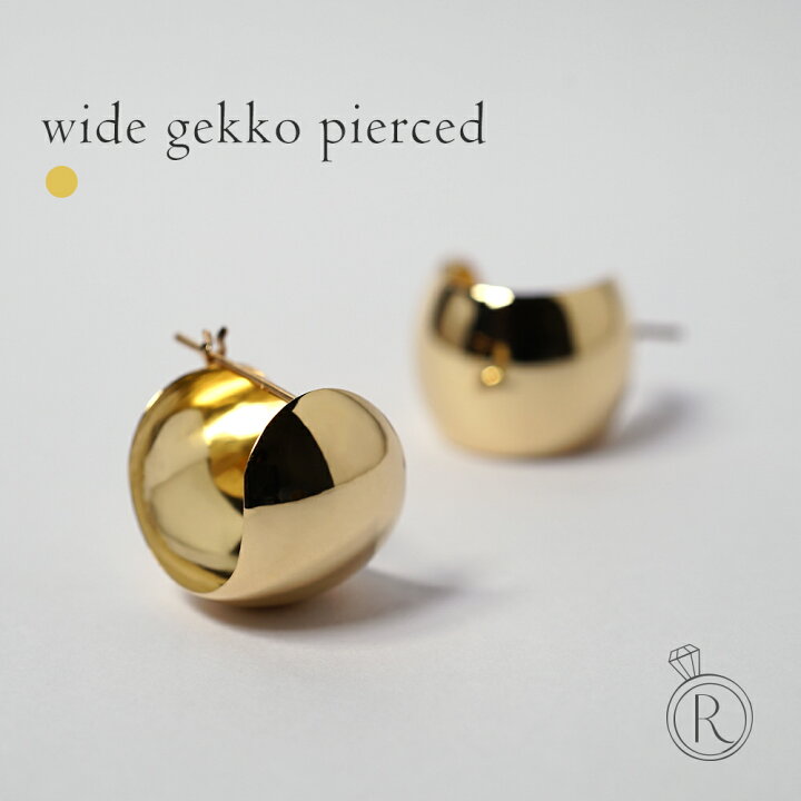 楽天市場】K18 ワイド ゲッコー ピアス gekko レディース フープピアス 
