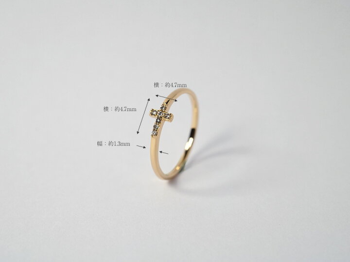 楽天市場】K18 ダイヤモンド ベイビー クロス リング レディース 18金  