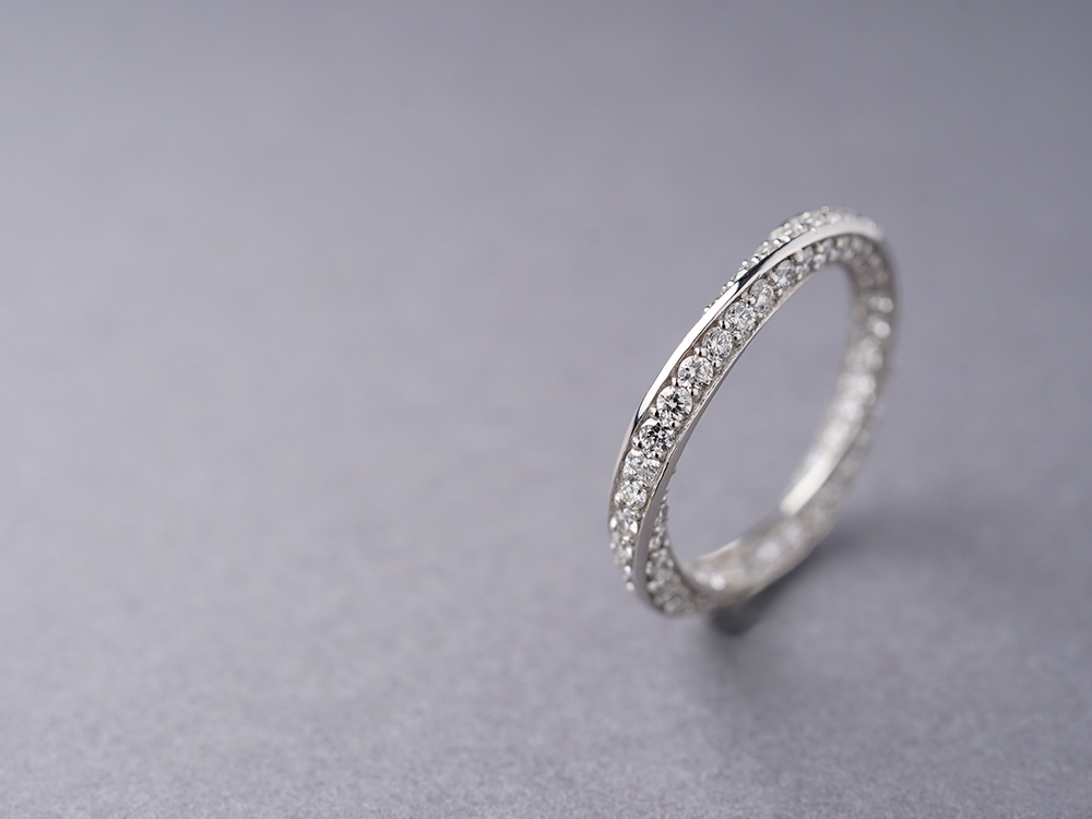 1.5ct！K18 ダイヤモンド フルエタニティ リング インフィニティ 永遠の繋がりを意味するデザイン。 ダイヤ リング ダイアモンド 指輪  ring 18k 18金 ゴールド メビウスの輪 プレゼント 女性 ギフト プラチナ可 代引不可 シンプル ラパポート | RAPA