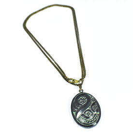 【一点物】アイヌ紋様 エリマキ 彫刻 ネックレス 源平 ウッドカービング カムイ 神威 手彫り ペンダント【送料無料♪】￢