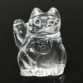 【一点物】招き猫 ラブラドライト 彫刻 置物 重さ：10．7g【メール便対応可】
