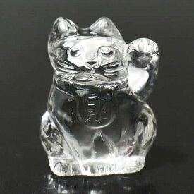【一点物】招き猫 ラブラドライト 彫刻 置物 重さ：11．2g【メール便対応可】