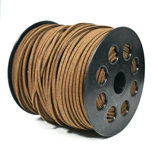 スエード合皮(平紐) 100ヤード(約91m) ブラウン¬