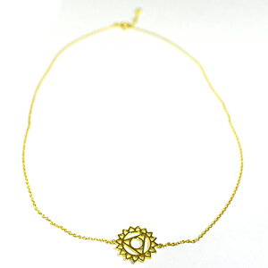 第7チャクラ サハスララ・チャクラ(SAHASRARA CHAKRA) ヴェルメイユ(18金コーティング)シルバー CZジルコニア ネックレス【メール便対応可】