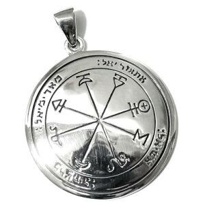 【PETER STONE】ソロモン王の鍵 火星(マーズ)の第1ペンタクル(護符)シルバー ペンダントトップ 魔術書 シールオブソロモン タリズマン【送料無料】