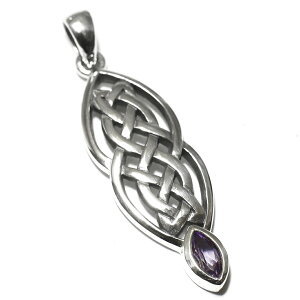 【PETER STONE】ケルトデザイン セルティックノット (ケルティックノット) アメジスト スターリングシルバー ペンダントトップ ドルイド教 アイルランド【メール便対応可】