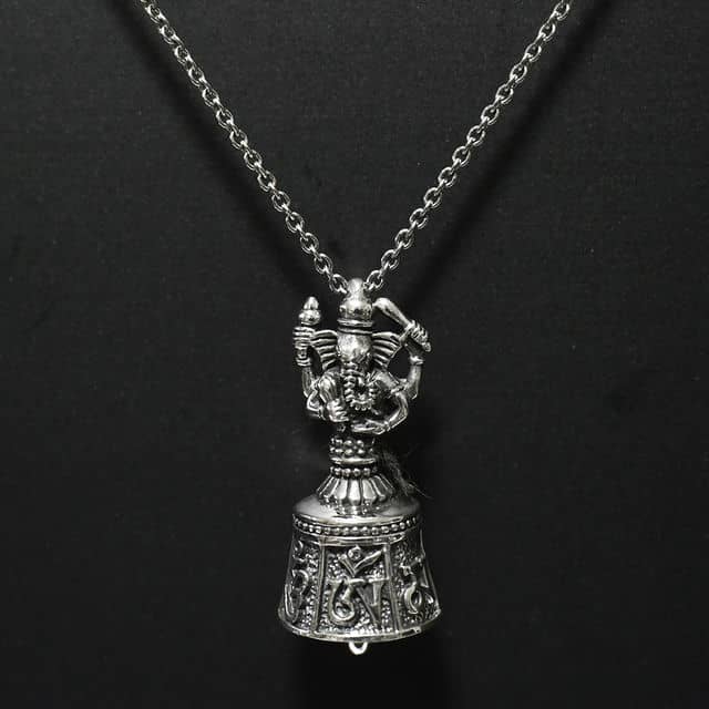 楽天市場】インドの神様 ガネーシャ 守護梵字 鐘（ベル） スターリング