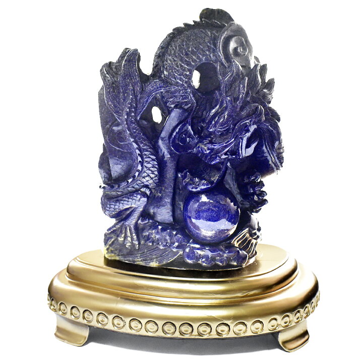 楽天市場】【一点物】龍（ドラゴン） 玉 ラピスラズリ 彫刻（手彫り 