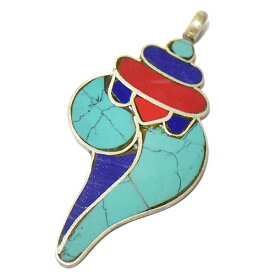 チベット密教 法螺貝 ペンダント【メール便不可】