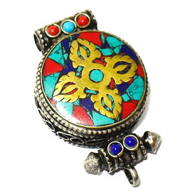 チベット密教 法具 羯磨(カツマ） ロケット（ケース） ペンダントトップ【メール便対応可】