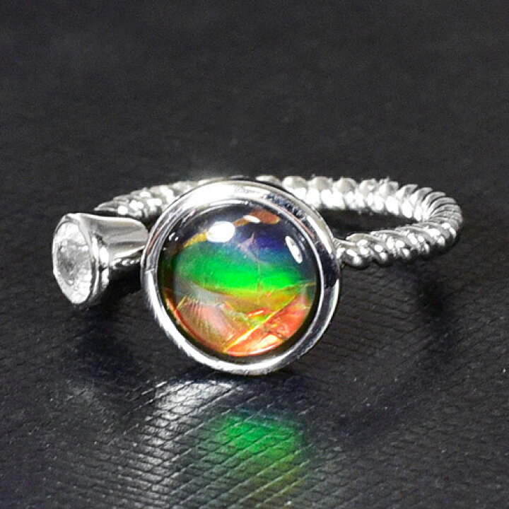 楽天市場】【一点物】高品質アンモライト ホワイトトパーズ シルバー  