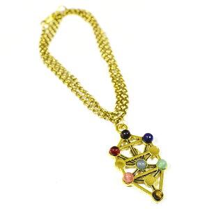 ツリーオブライフ(生命の樹) セフィロトの木 チャクラ ペンダント ネックレス 旧約聖書 知恵の樹【メール便対応可】