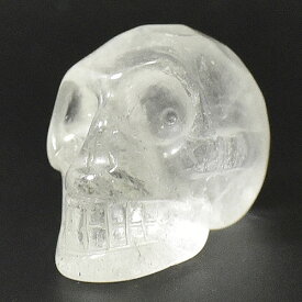 【一点物】天然水晶 スカル（骸骨） カービング（彫刻） 後頭部 多面カット 重さ：8．8g【メール便対応可】￢