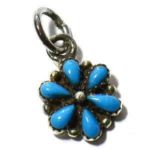 六芒星(ダビデの星) ターコイズ シルバー ペンダントトップ【メール便対応可】