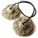 【プレミアム品質】チベット密教 ティンシャ（チベタンベル） 龍（ドラゴン） 7メタル 直径：74mm｜セブンメタル ヨガ…
