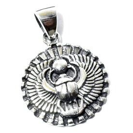 古代エジプト ホルスの眼(ウジャト) スカラベ（コガネムシ) スターリングシルバー ペンダントトップ エジプト ピラミッド アフリカ ネックレス【メール便対応可】