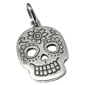 メキシコ シュガースカル（ドクロ）シルバー925 ペンダントトップ メキシカンスカル カラベラ 死者の日【メール便対応可】