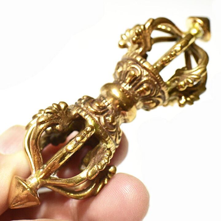 楽天市場】チベット密教 法具 金剛杵(バジュラ） 90mm コッパー 