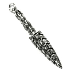 チベット密教 法具 チベタンスカル 金剛杭(プルパ) スターリングシルバー ペンダントトップ【送料無料】