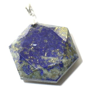 【一点物】六芒星(ダビデの星) ラピスラズリ シルバー ペンダントトップ【メール便対応可】¬