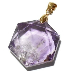 【一点物】六芒星(ダビデの星) バイカラーアメジスト シルバー ペンダントトップ【メール便対応可】¬
