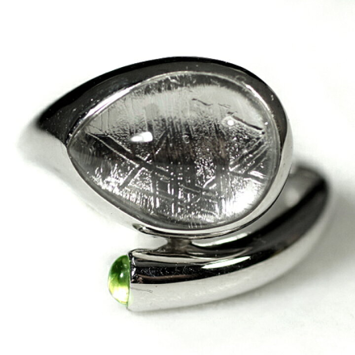 楽天市場】ギベオン隕石＆モルダバイト スターリングシルバー リング  