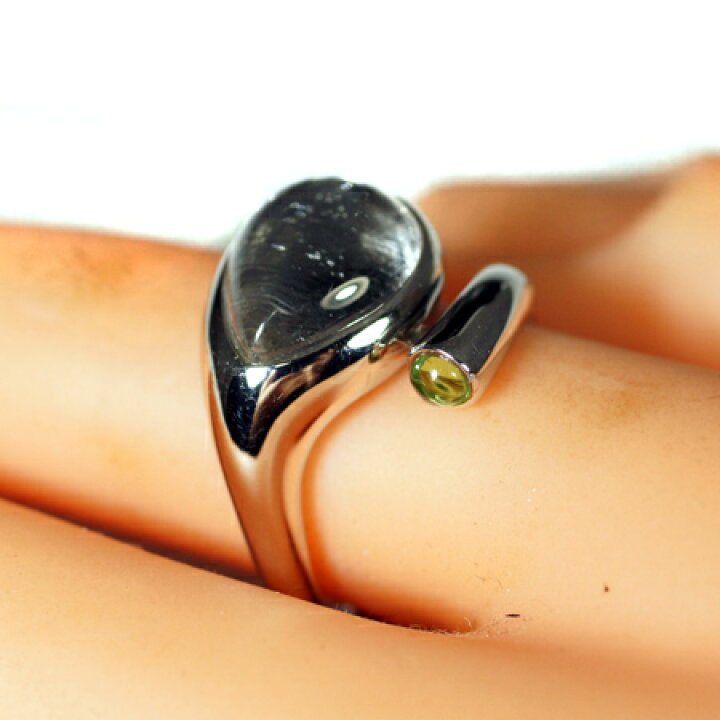 楽天市場】ギベオン隕石＆モルダバイト スターリングシルバー リング  