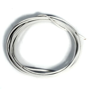 【卸価格販売】レザーコード(革紐)丸型 牛革 直径1.0mm×1m ホワイト(白) ネックレス チェーン アクセサリー用 素材【メール便対応可】