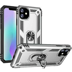 iPhone ケース リング 対応 落下衝撃吸収 ストラップホール TPU PC 米軍MIL規格取得 二重構造 リング付き tpu シリコン 薄型 6.1インチ スマホケース 耐衝撃 ストラップホール 黄変防止 スタンド ...